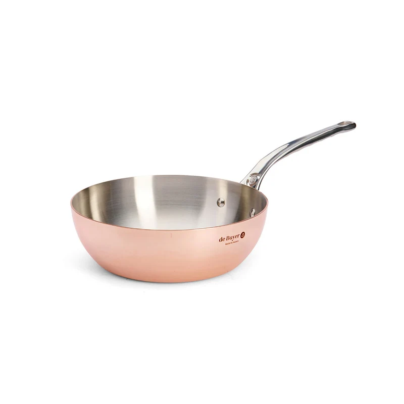 Sauté bombeada de cobre Prima Matera De Buyer (inducción)