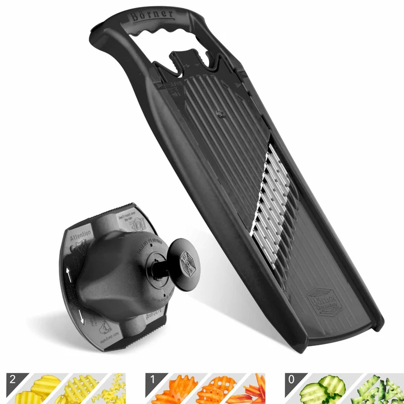Wellenschneider Waffelschneider Power Line – mit Fruchthalter grau