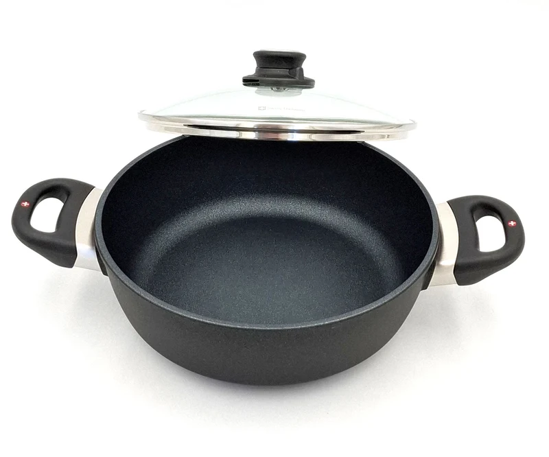 Swiss Diamond XD6824IC Antihaft-Bräter Kasserolle mit Glasdeckel 24cm 3L