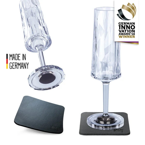 Magnet-Kunststoffgläser SEKT 0,15 l - 2er Set