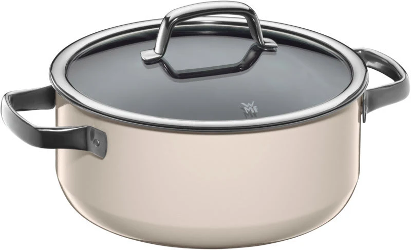 WMF Bratentopf Fusiontec Min, 24cm,Macadamia – Cromargan® Edelstahl 18/10, poliert