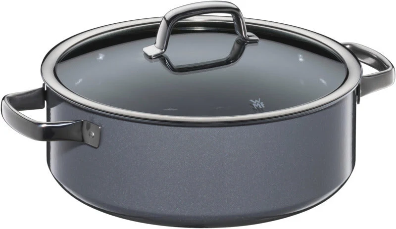 WMF Bratentopf Fusiontec Min, 28cm, Platinum – Cromargan® Edelstahl 18/10, poliert