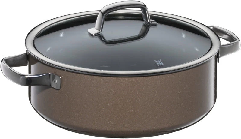 WMF Bratentopf Fusiontec Min,28cm,Dark Brass – Cromargan® Edelstahl 18/10, poliert