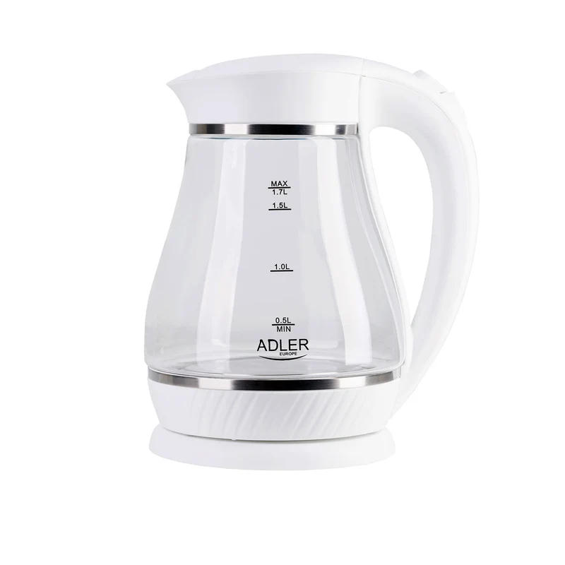 Adler AD 1274 Wasserkocher Glas 1,7L weiß