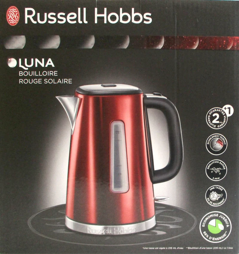Russell Hobbs 23210-70 Luna Solar Red Wasserkocher 1,7l 2400W Edelstahl