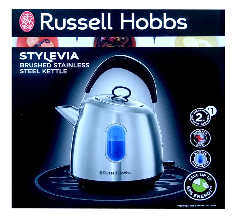 Russell Hobbs 28130-70 Stylevia Wasserkocher 1,5L Edelstahl 2200W