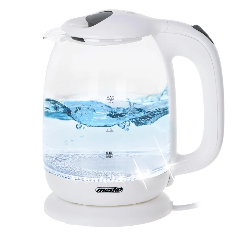 Mesko MS 1302 Glas-Wasserkocher 1,7 L 2200W weiß