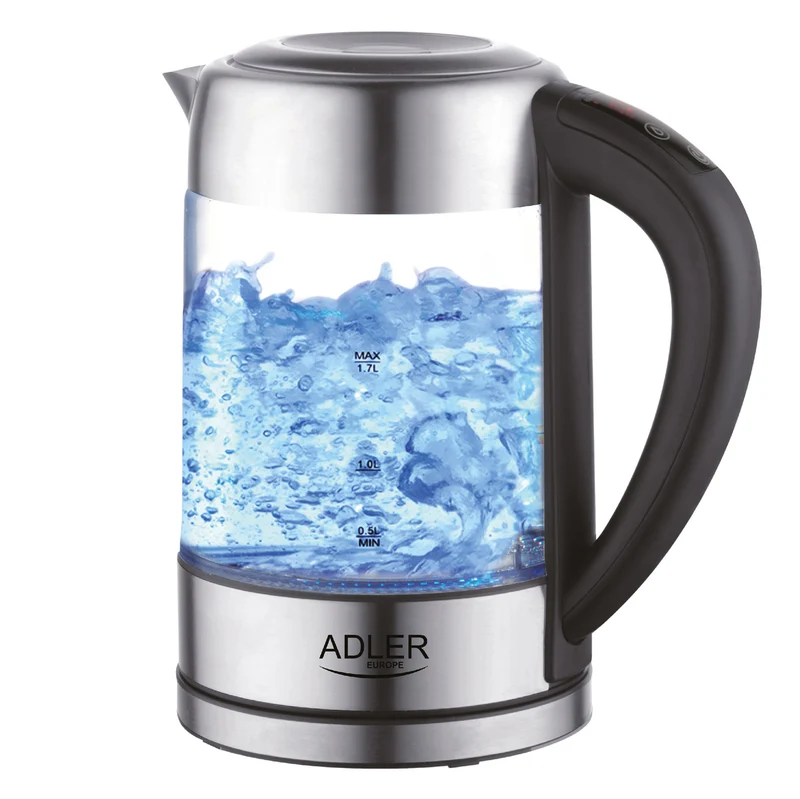 Adler AD 1247 Glas-Wasserkocher 1,7 L mit Temperatureinstellung