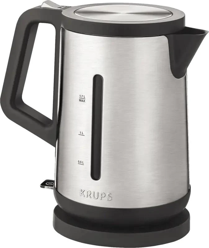 Krups BW442D Wasserkocher Edelstahl-Schwarz