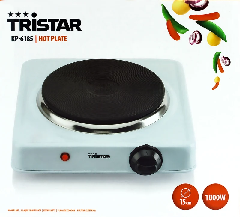 Tristar KP-6185 Elektro-Kochplatte, 1000 Watt