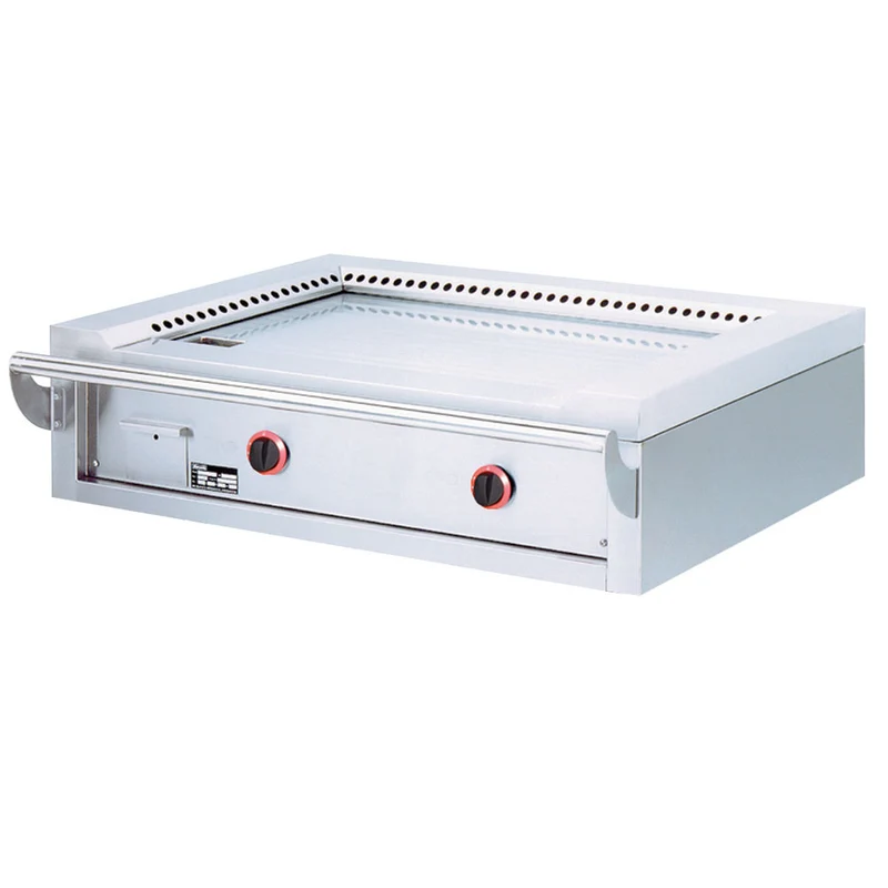 Gas Teppanyaki Grillplatte 120 cm , Tischgerät mit 2 Heizzonen (14 kW), TPG2-12/T