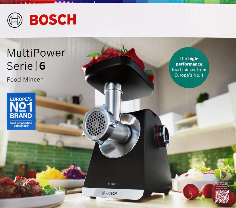 Bosch MFWS640B Series 6 MultiPower Fleischwolf schwarz 2100W