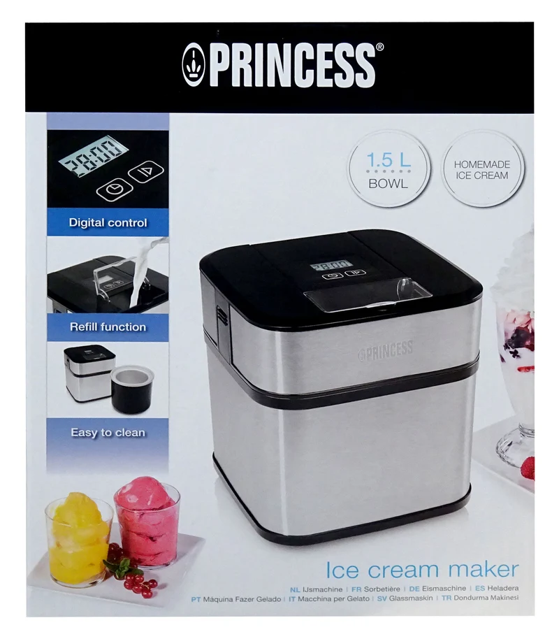 Princess 282605 Eismaschine 1,5L Edelstahl