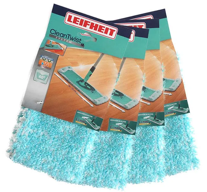 Leifheit 55321 Clean Twist System M extra soft Wischbezug 4er-Pack