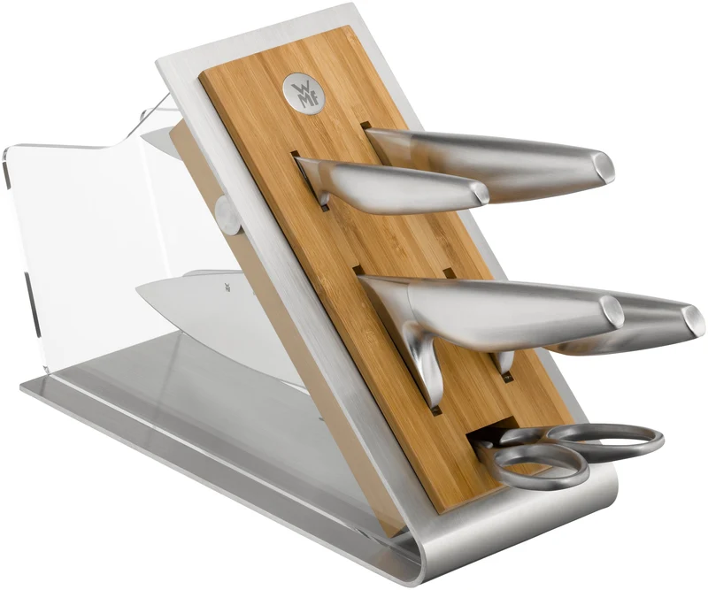 WMF Messerblock bestü. Chef‘s Edition 6-tlg – Cromargan® Edelstahl 18/10, poliert