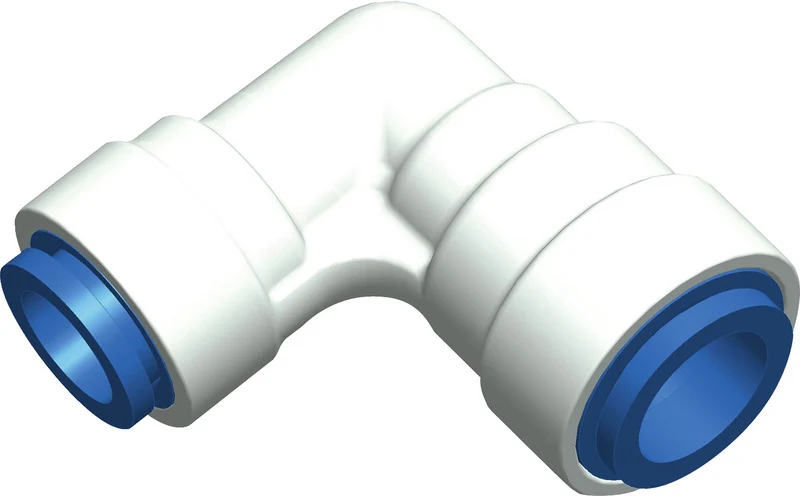 Winkelanschluss blau für JohnGuest 12mm / Uniquick 12mm / 12mm für UniQuick-Rohrsystem