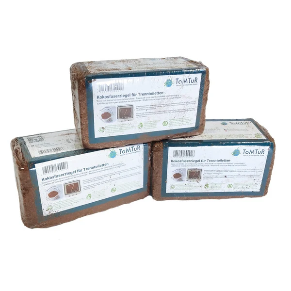 Kokosfaserziegel für Trenntoilette, 3-er Pack