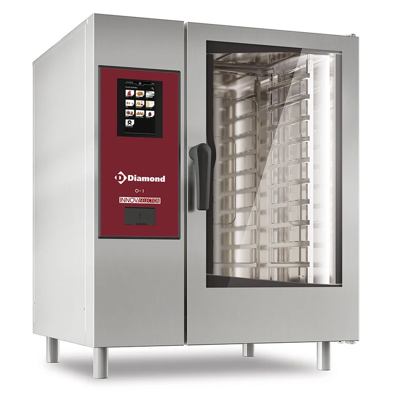 Profi Gas-Kombidämpfer 10 x GN 1/1 mit Boiler & Reinigungssystem, SBGT/XC-10