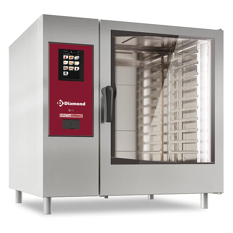 Profi Kombidämpfer Elektro , 10 x GN 2/1 , Boiler , Touch-Display, SBET/XC-12