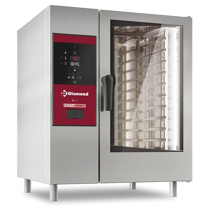 Boiler-Kombidämpfer 10 x 1/1 GN mit automatischem Reinigungssystem, SBES/XC-10-230V/3-