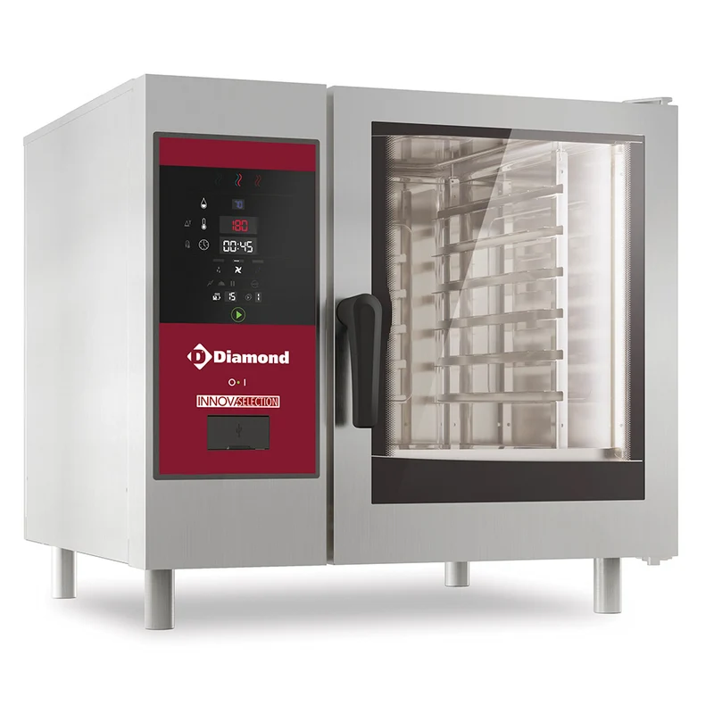 Boiler-Kombidämpfer 6 x GN 1/1 mit automatischem Reinigungssystem , 11 kW, SBES/XC-06-230V/3-
