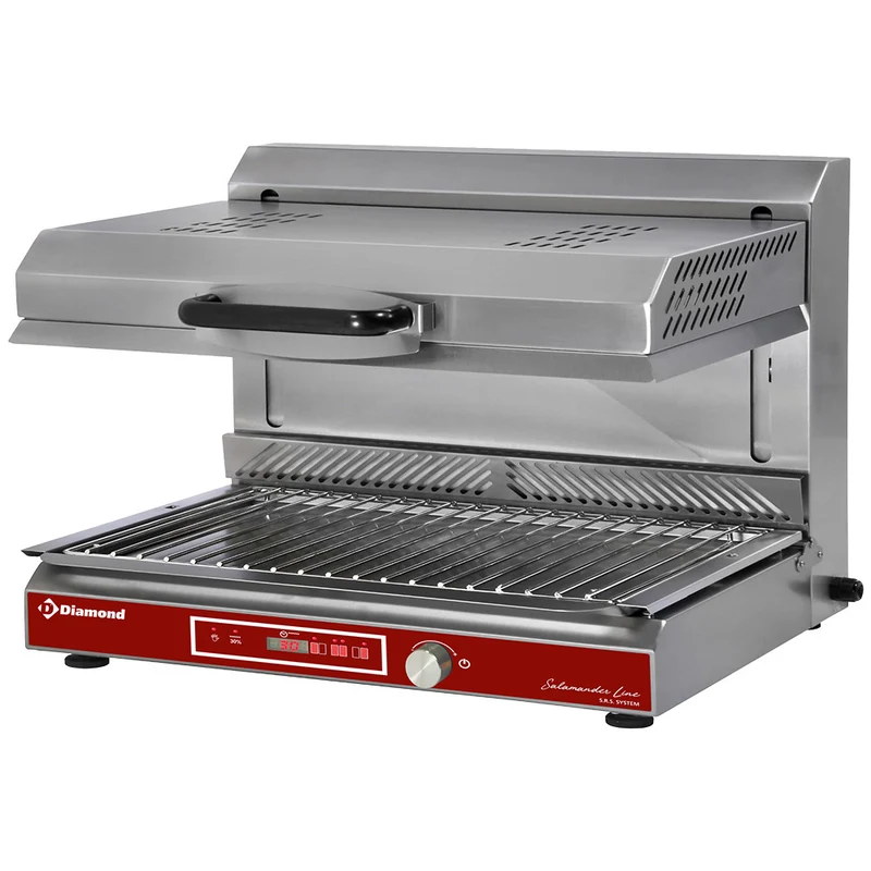 Profi Salamander mit Liftfunktion & Glaskeramik , 800 mm , 3 Heizzonen, SA/80VC-DIG