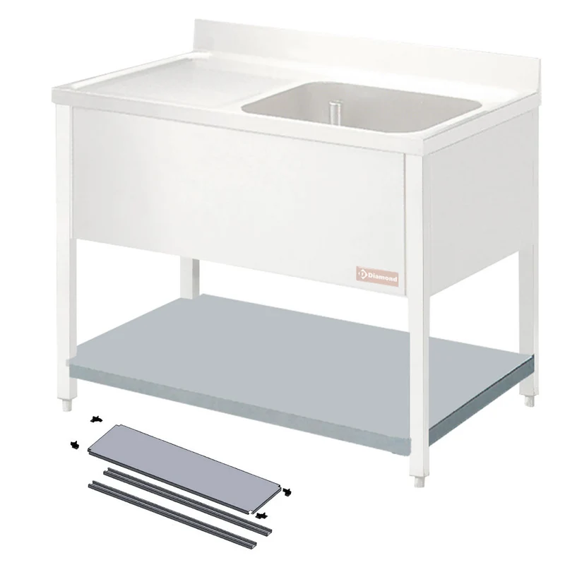 Grundboden für demontierbaren Spültisch 1200 x 600 mm, RX12/6-KD