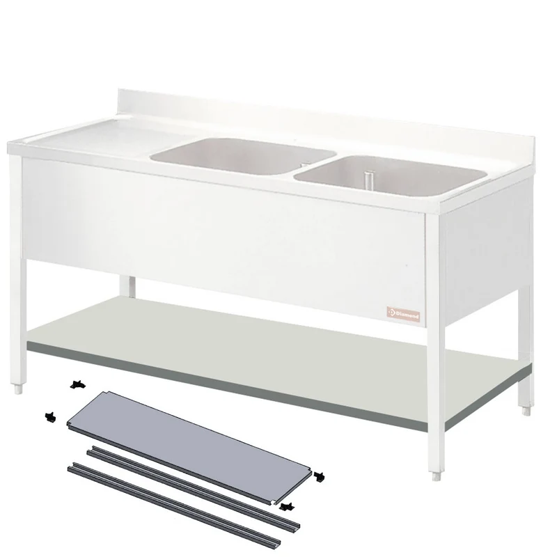 Grundboden für zerlegbaren Spültisch, BxT 1600x700 mm, RX16-KD