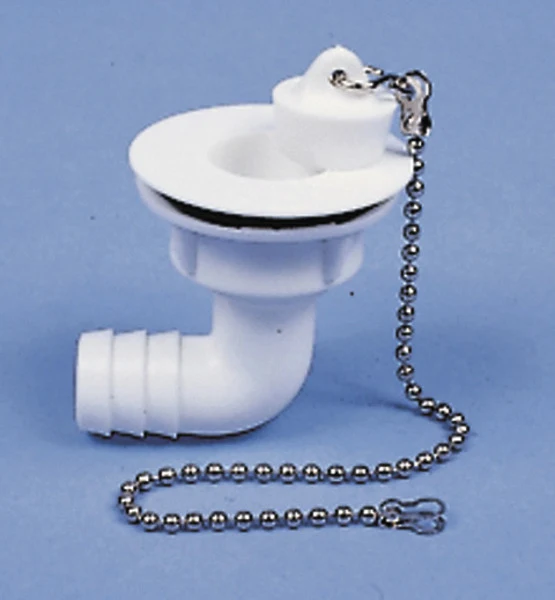 Wasserablaufgarnitur 90° mit 3/4" Schlauchanschluss – für 19 mm Ablauföffnung