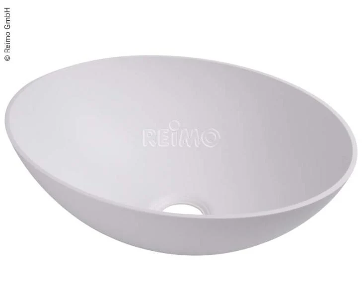 Waschbecken oval weiß, Maß: 400x290 mm, H135 mm