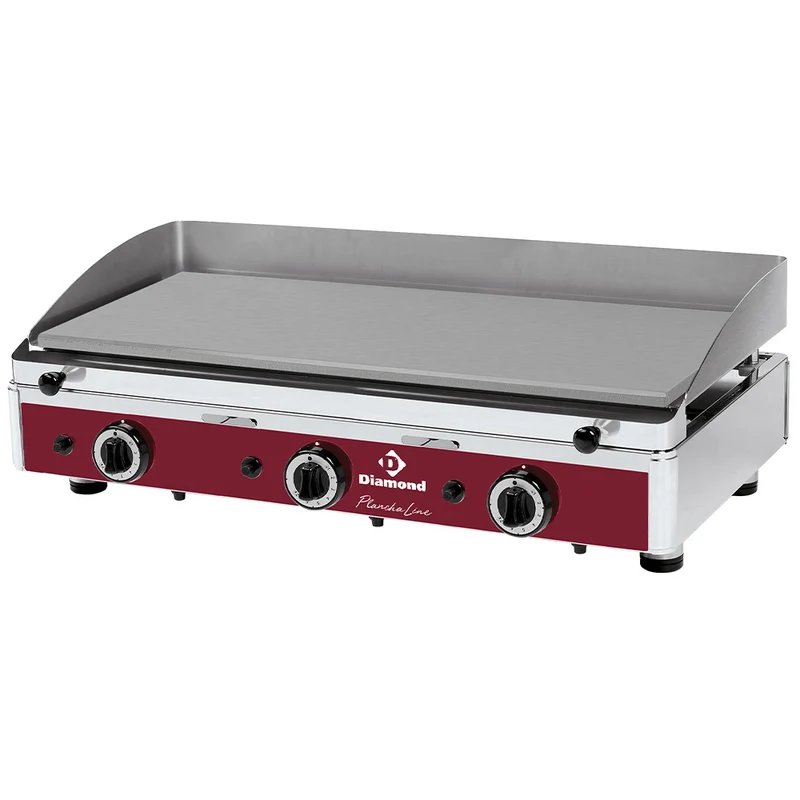 Profi Gas-Grillplatte , 82 cm , glatte Stahl-Bratfläche , 8,7 kW, PLANCHA/3-N