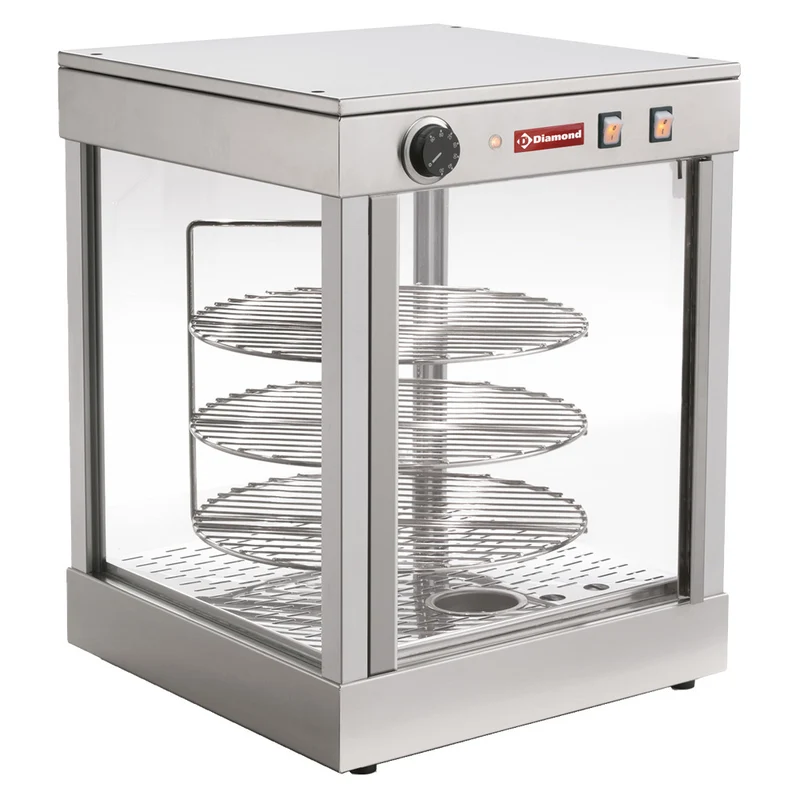 Rotierende Wärmevitrine mit 3 Ebenen , Ø 38 cm, PIZZA/D38