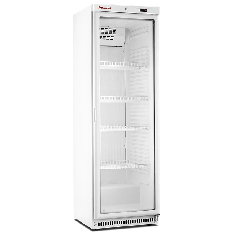 Profi Glastürkühlschrank 400L mit Umluftkühlung & LED-Beleuchtung, PFV402-R6/G