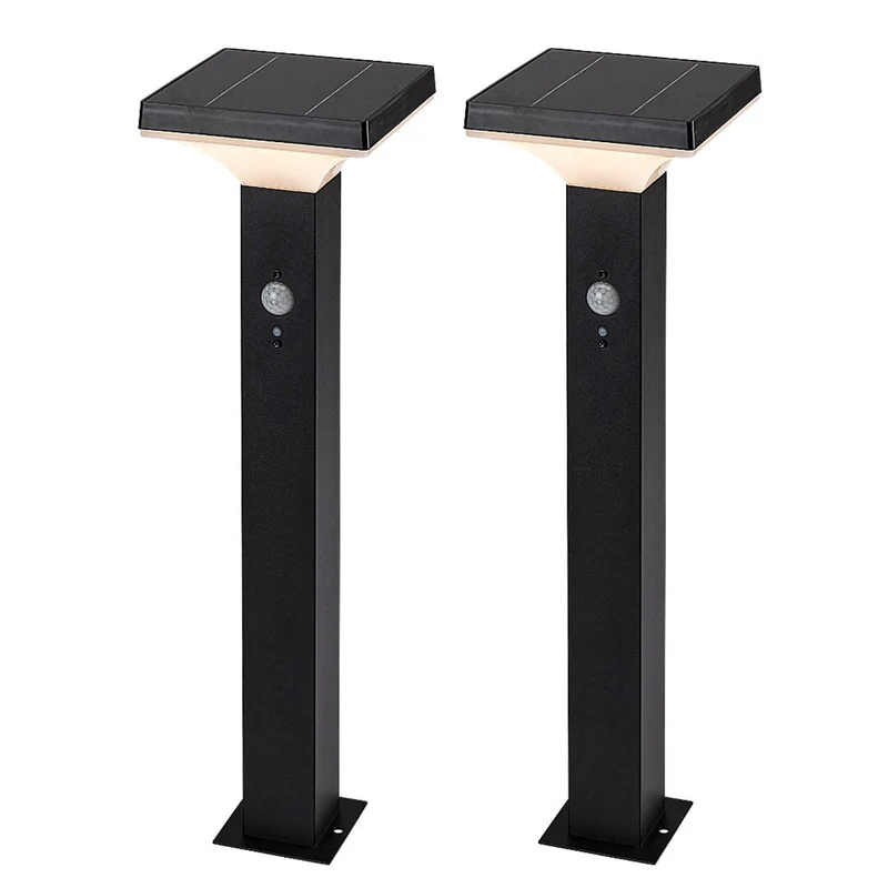 Rabalux-Lampe, für den Außenbereich, solarbetrieben, Stehlampe, LED 4 W, IP44, schwarz, Geleen, 2 Stück