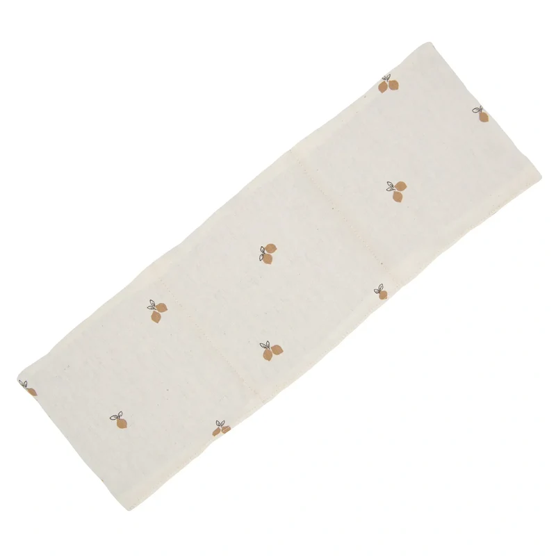 Körner-Kinderkissen 3-Kammer 12x36cm "Zitrönchen", Waffel-Pique Gelb