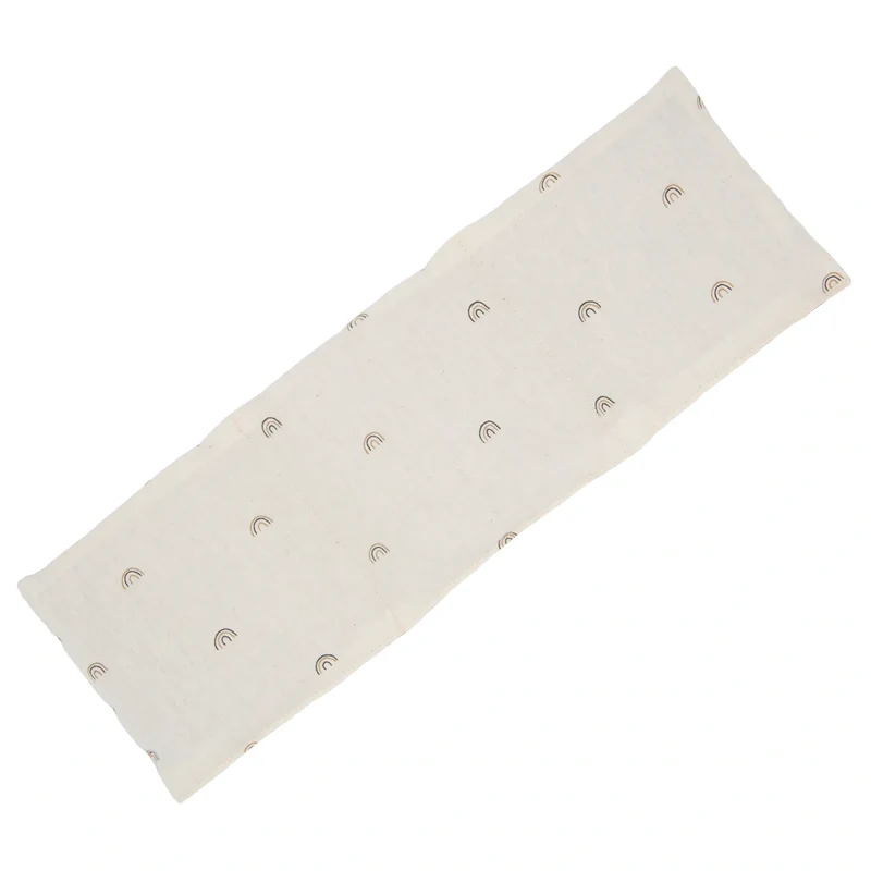 Körner-Kinderkissen 3-Kammer 12x36cm "Regenbogen", Waffel-Pique Camel