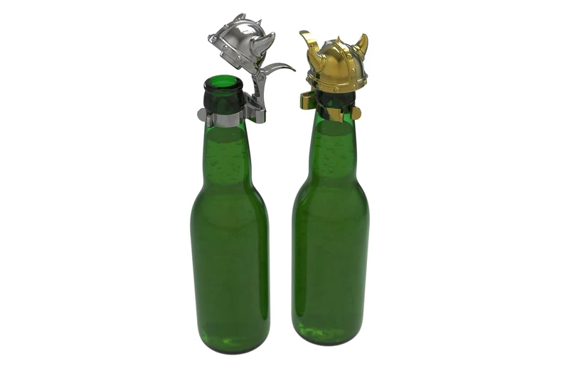 Flaschenverschluss Wikingerhelm 4er Set