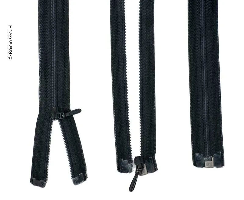 Teilbarer Kunststoff-Reissverschluss 160 cm – aushakbar, Schwarz für Polster und Matratzen