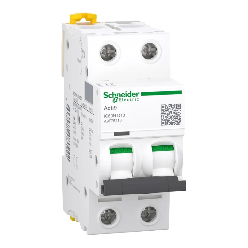 Schneider A9F75210 Acti9 iC60N MCB 2P D 10A 6kA