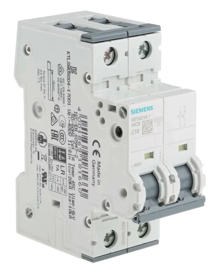 Siemens 5SY4216-7 Miniature Circuit Breaker 2P C16A 10kA
