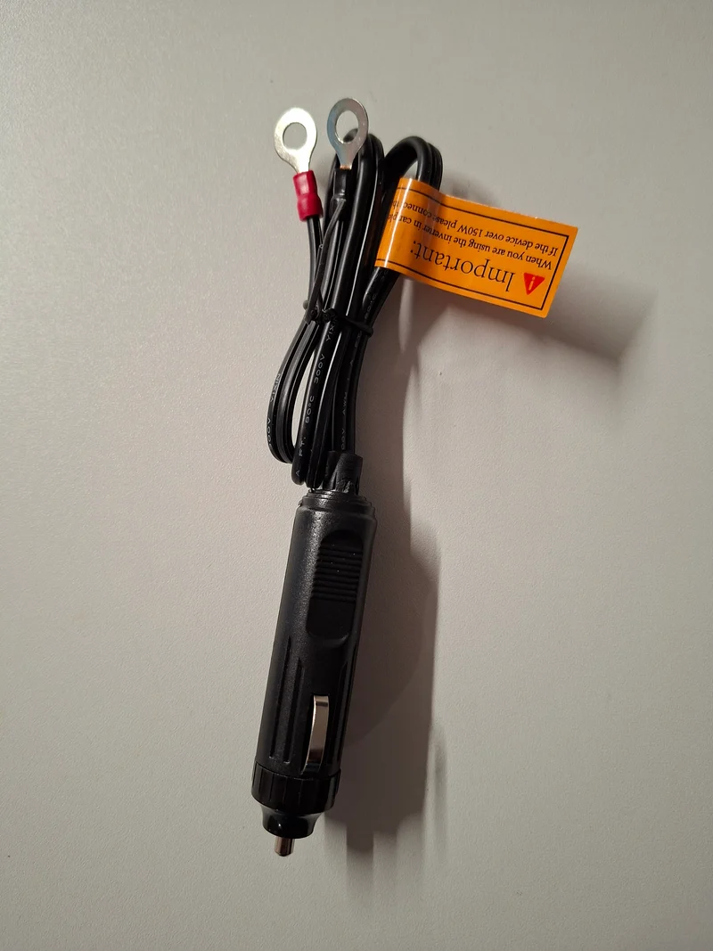 Zigarettenanzünderkabel 12 V mit Ringösen – bis 150 W