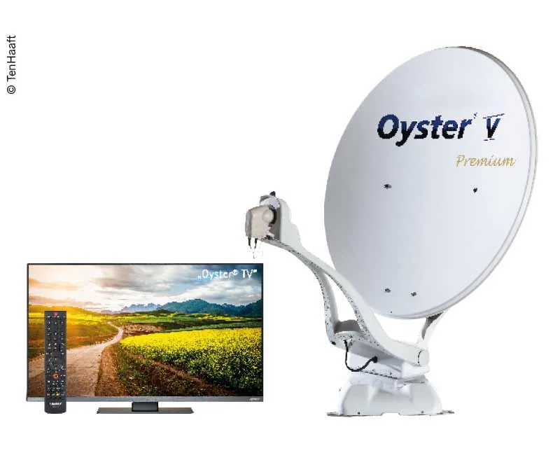 Sat-Anlage Oyster® V 85 TWIN SKEW Premium inkl. 32"Oyster® TV