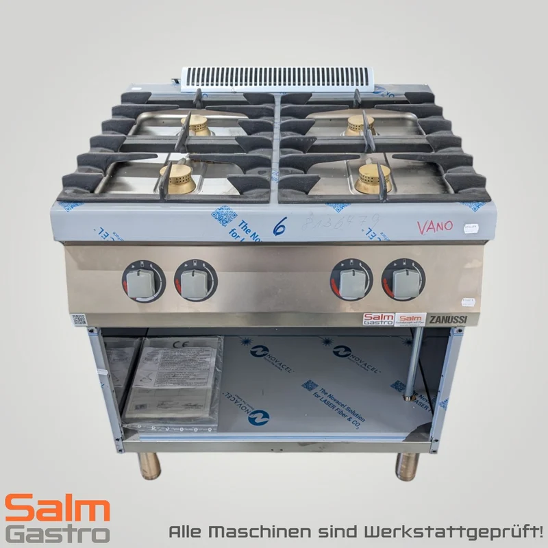 Zanussi Gasherd GH74FLUO 4 Flammen Professional Standard Erdgas