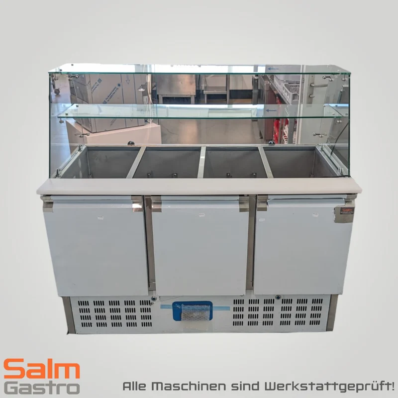 Morgan Saladette 4x GN 1/1 mit Glasaufsatz 1365x700x850mm