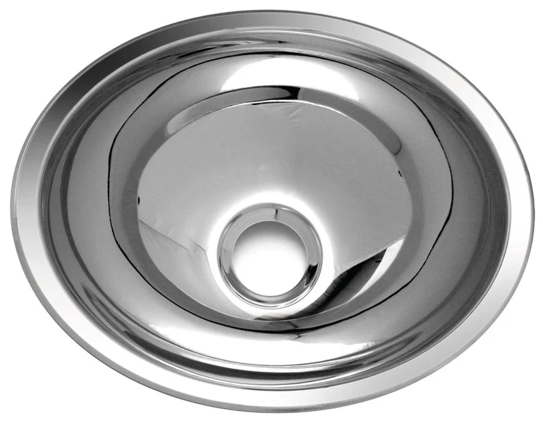Waschbecken / Lavabo / Spülbecken / Spüle / Brünneli - oval Edelstahl 340 mm