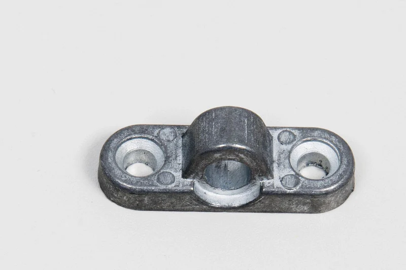 Wandösen waagerecht, Aluminium, 5 Stück