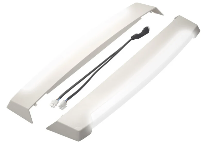 Seitenblenden LED für Plisseerahmen weiß, kpl. mit kabel und Polyswitch