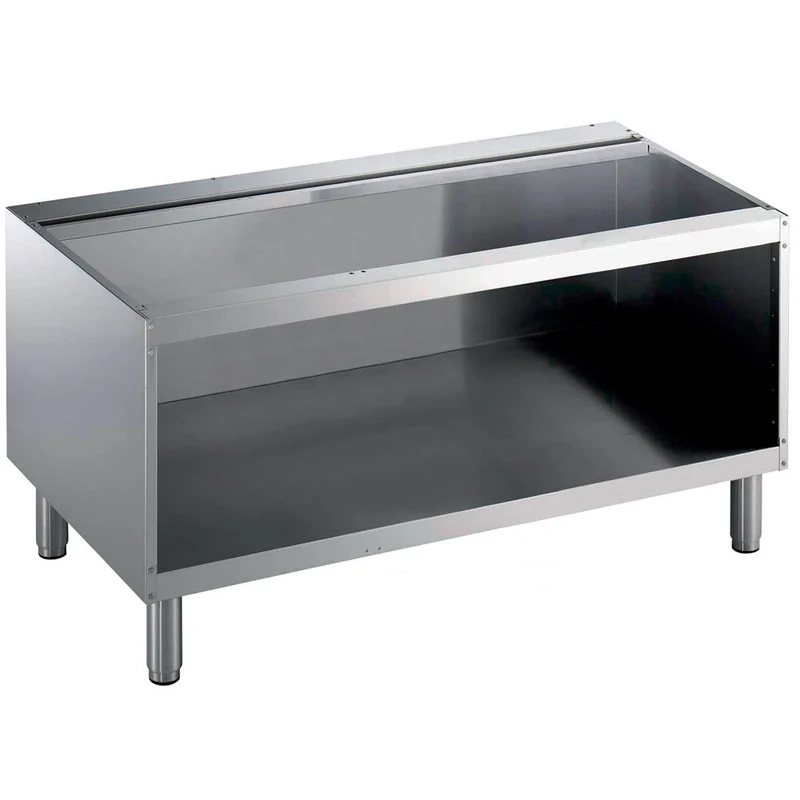 Offener Edelstahl-Unterbau , 1200 mm breit , höhenverstellbar, N17/BA12-N