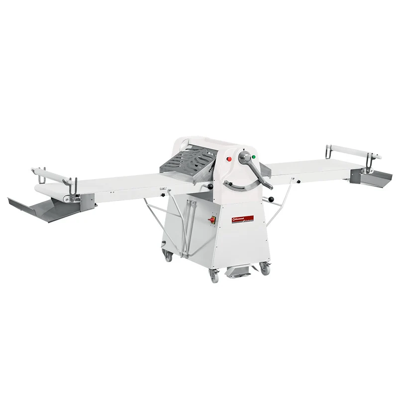 Teigausrollmaschine Standmodell 600 mm , fahrbar & mit Pedalsteuerung, LM/60-140SS