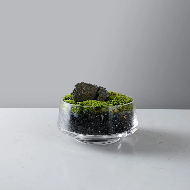 Dekorative Moos Schüssel mit Sockel Base